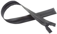 40 cm krytý špirálový zips, nerozopínateľný, grafitová tmavošedá