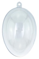 AKRYLOVÉ VAJÍČKO, priehľadné plastové vajíčko, 8 cm