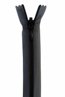 Transp na skrytý zips. C3 25 cm Čierna