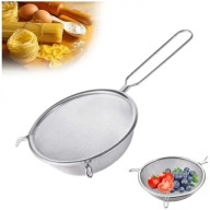 KUCHYŇSKÝ SITO STRIEBORNÝ, CEDNÍK S RÚČKOU, NEREZ, PRIEMER 16 cm
