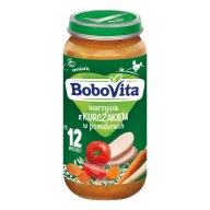 BoboVita Obiadek Junior, zelenina s kuracím mäsom v paradajkách 250 g