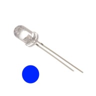 Modrá priehľadná dióda 5mm 10ks