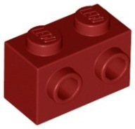 LEGO Brick Modified 1 x 2 Tmavo červená 11211 2 ks NOVINKA