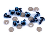 Oči pre maskotov 10mm modré a čierne 10 ks.