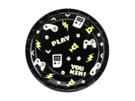 Papierové taniere Gamepady - PartyDeco - 23 cm 6 ks.