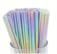 STRIEBORNÉ slamky na studené nápoje, HOLOGRAM ECO OPINAL PAPIER