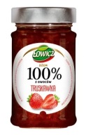ŁOWICZ 100% ovocie Jahodový džem 210g