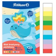 Farebný blok na kreslenie A4, 10 listov, 120g/m PELIKAN
