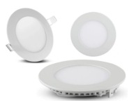 Držiak lampy SLIM LED 6W zapustená lampa studená farba 6500K