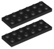 LEGO tanier 2x6 čierny (3795/379526) x2