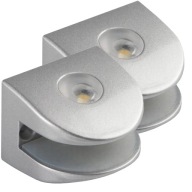 2x LED KLIPOVACIA TVARBA PRE SKLENENÉ POLICE 1W 3000K