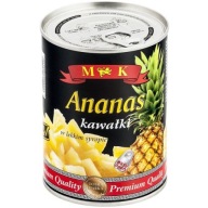 Kúsky ananásu v light sirupe MK 565g plechovka