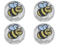 LEGO 98138pb186 1x1 dlaždice Smooth BEE 1g) 4 ks