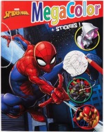 Omaľovánka SPIDERMAN! VEĽKÁ XXL A4 128 STRÁN! - 256 TÉM! + NÁLEPKY