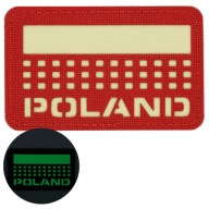 VELCRO ZÁPLATA POĽSKO LASEROVÝ REZANÝ 50x80 FLUORESCENT M-TAC ČERVENÝ