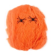Oranžová dekoračná pavučina na Halloween