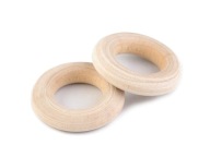 Drevený kruh 12 mm prirodzené svetlo 2 ks.