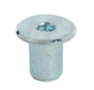 Plochá matica Ericson, biela pozinkovaná M10 x 18 mm