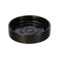 Keramická miska na mydlo, čierna, odolná, štýlová, moderná, zaujímavá loft