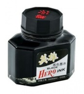 Čierny atrament vo fľaši na pero Hero ZÁRUKA!