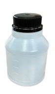 HDPE fľaša 250 ml s prázdnym uzáverom a stupnicou