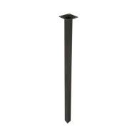 Štvorcová nábytková noha 80 cm Čierna