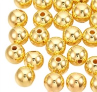 AKRYLOVÉ KLASICKÉ ZLATÉ KORÁLKY GULIČKY PERLY 6 MM 100 KS PERLY