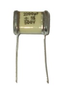 SĽUDOVÝ KONDENZÁTOR SG-3S 2.2nF = 2200pF 500V Strieborná sľuda 4ks