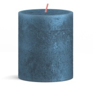 Sviečka Bolsius Rustic SHIMMER 80/68 MODRÁ