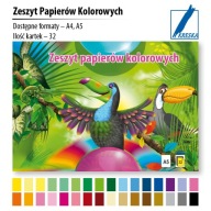 Zošit z farebných papierov A4/32 Line