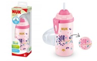Nuk FLEXI CUP 300ml 12m+ so silikónovou slamkou chameleon ružová