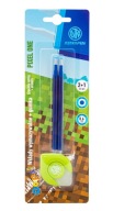Súprava 2x zmazateľný atrament Blue Oops! 0,6 mm + guma 2v1 Astra PIXELONE