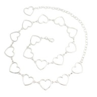 Strieborné HEART opaskové nohavice šaty ACCESSORY svetlý