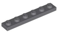 LEGO 3666 TANIER 1x6 tmavosivá NOVINKA (1g)