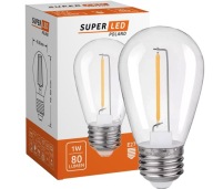 LED E27 vlákno 1W Edison dekoratívna retro žiarovka