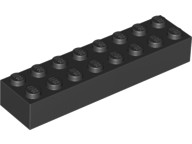 LEGO 3007 BRICK 2x8 čierna NOVINKA (5g)