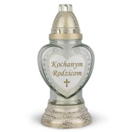 Sviečka s venovaním pre milovaných rodičov Biela 26 cm DP319 Sviečka s vložkou