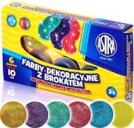 Astra DEKORATÍVNE FARBY S GLITRAMI 6 farieb 10 ml