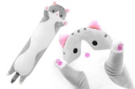 VANKÚŠEK DLHÝ CAT MASKOT MASKOT PLYŠOVÁ HRAČKA 50 CM XL