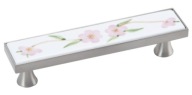 Porcelánová nábytková rukoväť, nerezová oceľ, 96 mm - UP002/W251 AMIX