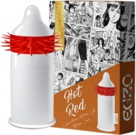 EGZO Hot Red kondómy s ORGASMOVÝMI ORIEŠKAMI