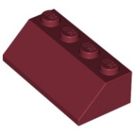 LEGO 3037 DRÁŽKOVANÁ KRABIČKA 2x4 červená ci. NOVÉ (2 g)