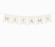 SVADOBNÝ PANAN SVADOBNÝ nápis WELCOME biely 80 cm