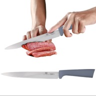 DOMÁCI GASTRONOMICKÝ NÔŽ DLHÝ NA SEKANIE ZELENINY A BYLINKOV OSTRÝ S BRDOU 21cm