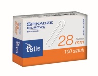 TETIS 28mm okrúhle sponky na papier, 100 kusov