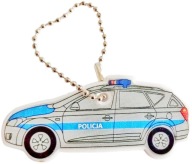 REFLEXNÝ PRÍvesok POLICAJNÉ KĽÚČENSTVO REFLEXNÝ ŠTÍTOK AUTA POLICAJNÉ AUTO