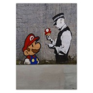 Nálepky A5 PION Banksy Grzybiarz Polícia