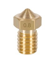 Náhradná mosadzná tryska V6 0,8 mm 1,75 mm M6 E3D Prusa