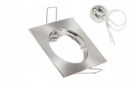 LUMINAIRE + päticová halogénová lampa GU10 strieborná HLINÍKOVÁ zapustená podhľadová