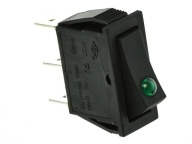 Napätie kolískového vypínača 250V 16A rozmery 30x11 mm Animo